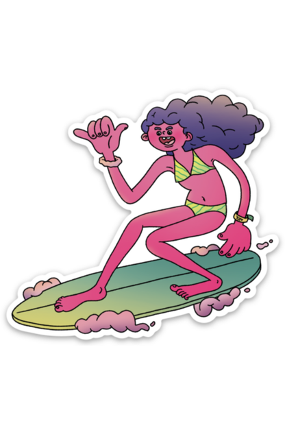 STICKER ''LA CHICA SURFERA"