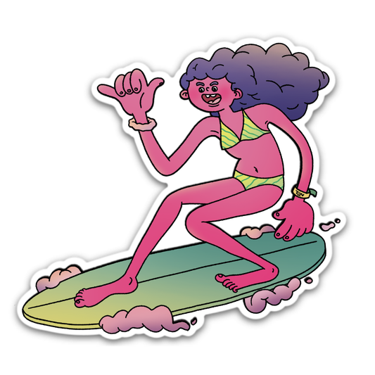 STICKER ''LA CHICA SURFERA"